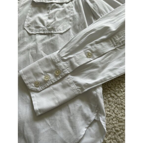 Madewell $88 Poplin Utility-Pocket Button-Up Shirt, White Size 4 NU471 - Picture 11 of 15